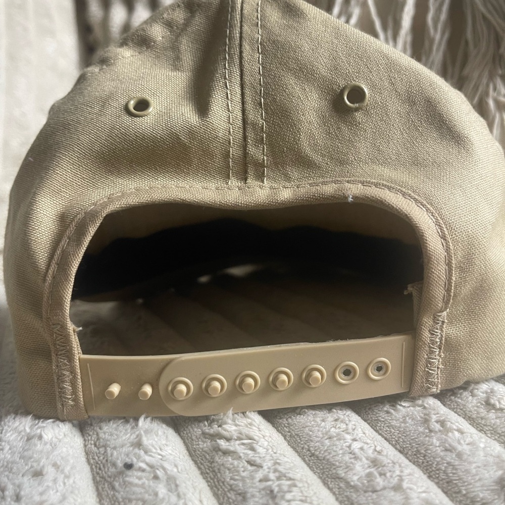 Vintage Walleye Fishing Hat Khaki Embroidered Fish Cap - Picture 4 of 7